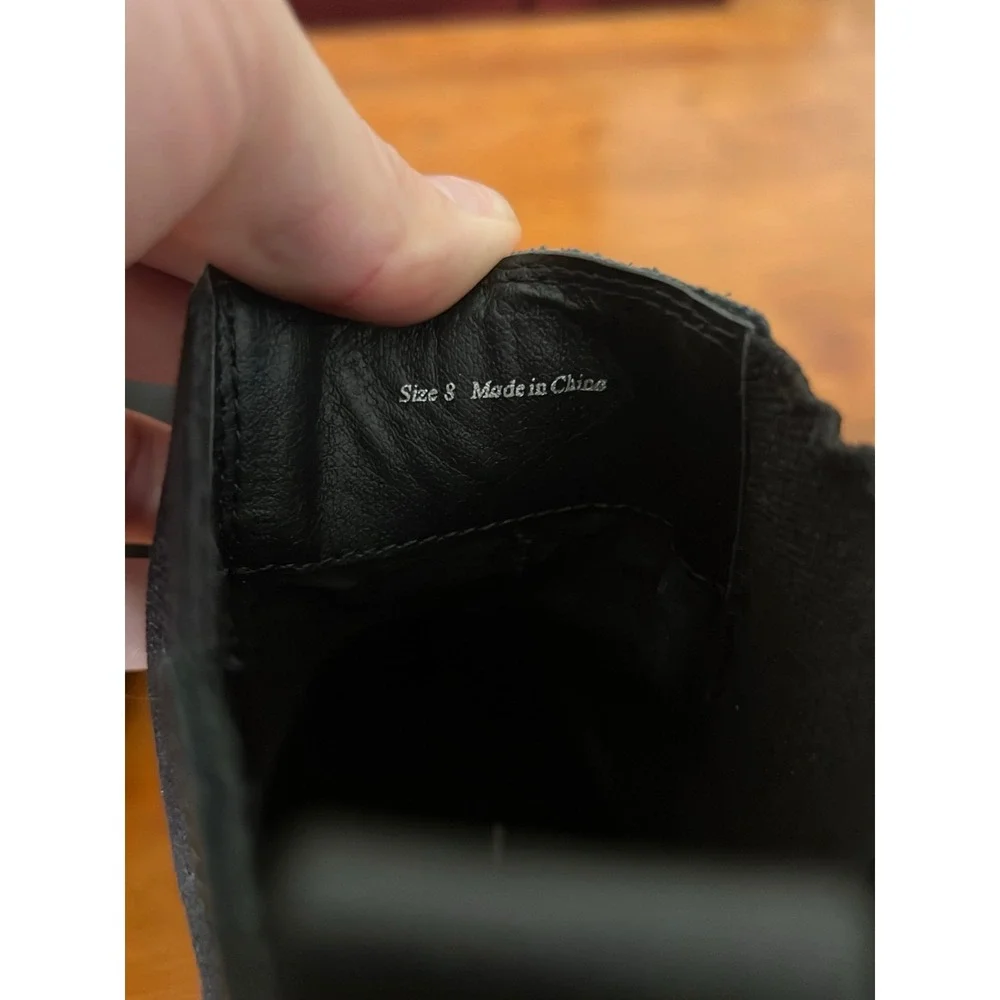 Dolce Vita Women's Black Suede Chelsea Ankle Boots Round Toe Size 8 Pull On